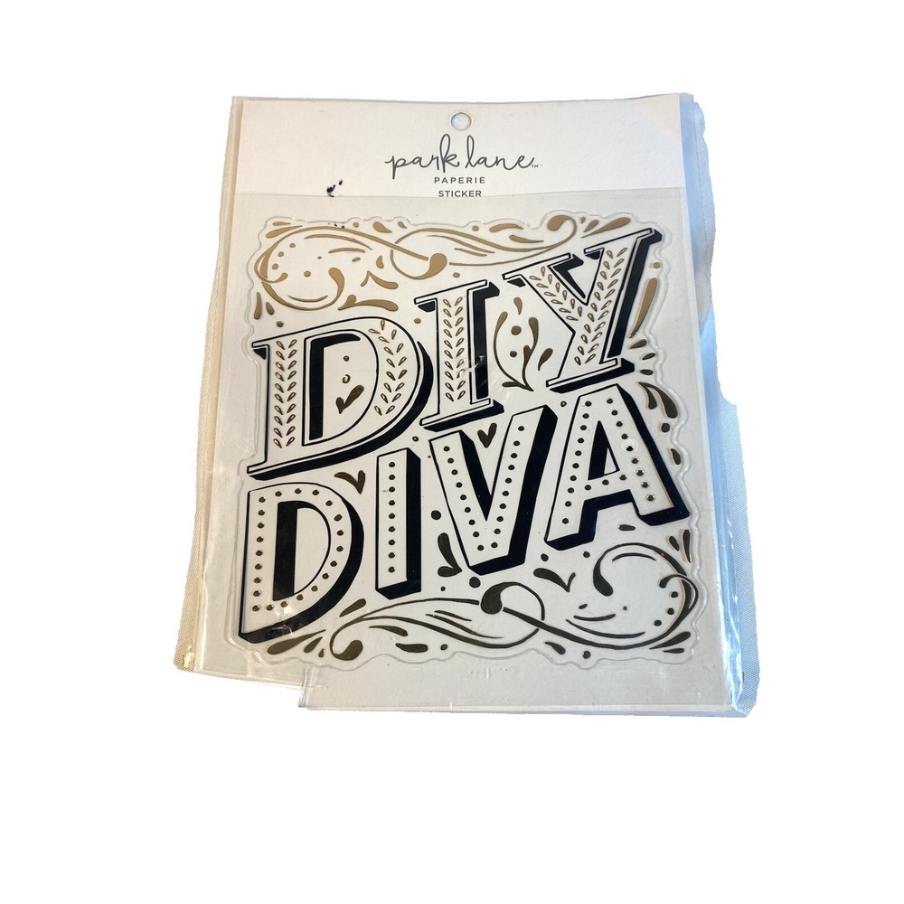 Park Lane Paperie DIY Diva Sticker 8x8 Inch Black Gold Scrapbooking Craft